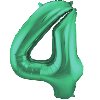 Folat Verjaardag Leeftijd folieballon   4 jaar   groen   86 cm   cijferballon groot