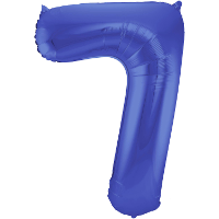 Folat Verjaardag Leeftijd folieballon   7 jaar   blauw   86 cm   cijferballon groot