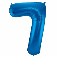 Folat Verjaardag Leeftijd folieballon   7 jaar   blauw   87 cm   cijferballon groot