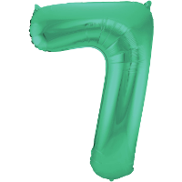Folat Verjaardag Leeftijd folieballon   7 jaar   groen   86 cm   cijferballon groot