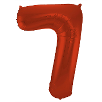 Folat Verjaardag Leeftijd folieballon   7 jaar   rood   86 cm   cijferballon groot