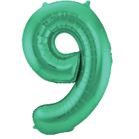 Folat Verjaardag Leeftijd folieballon   9 jaar   groen   86 cm   cijferballon groot