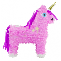 Verjaardag Pinata eenhoorn/unicorn   roze   55 x 41 x 13 cm   Papier