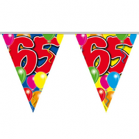 Vlaggenlijn 65 jaar   10 meter   plastic   Leeftijd versiering   65e verjaardag/jubileum