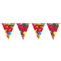 Vlaggenlijn   plastic   10 meter   55 jaar   verjaardagsversiering   buiten decoratie