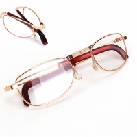 Fold Up Folding Rimmed Micro Compact Fatigue Relieve Reading Glasses Strength 1.0 1.5 2.0 2.5 3.0 3.5