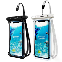 Fonken IPX8 Waterdichte Telefoonhoes met Lanyard Volledig Touchscreen Heldere Droge Tas voor Telefoons Tot 6,5 Inch Zwem