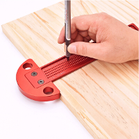 T Square liniaal van aluminiumlegering met geanodiseerde afwerking, precieze gatverdeling van 1/32 inch / 1MM, ergonomis