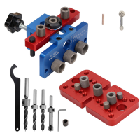 Fonson Tools X180C 3 in 1 Zelfcentrerende Deuvelmal Kits Houtbewerking Gat Ponsen Locator Boorgeleider Kast Hardware Jig