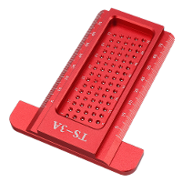 FONSON TS 3A Aluminiumlegering TS 3A Precisie Gatmarkering T Liniaal 75 mm Gatpositionering Metrische Meetliniaal Krabbe
