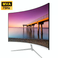 For Black Myth:WuKong FYHXele 24/27 Inch Curved 75Hz Monitor Gaming MVA FHD 1080P Computer Display 2800R HDMI/VGA DCR Ey