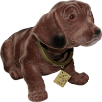 Rakso Kunststofferzeugnisse 563014 Knikkende hond (l x b) 30 cm x 10 cm Bruin