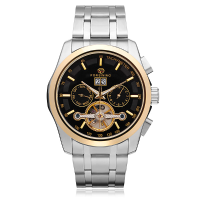 Forsining 3 Dial Mechanical Flywheel Calendar Men Wrist Watch