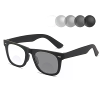 Fotochromische HD leesbrillen voor mannen en vrouwen binnen en buiten, dual use presbyopische glazen, anti blauw licht,