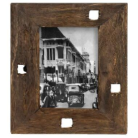 Fotolijst Hein   recycled hout   29x26x2 cm   Leen Bakker