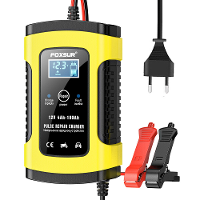 FOXSUR 12V 5A Motorfiets Auto Pulsreparatielader met LCD display Intelligente Auto accuoplader voor Calcium Gel en AGM N