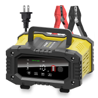 FOXUR 12V 24V 7 Laadfasen Draagbare Auto Motor Accu Oplader voor Calcium Gel AGM Nat LiFePO4 Loodzuur Accu
