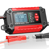 FOXUR FTC 1206 Auto Acculader Tester met uitgebreide gezondheidscontrole, nauwkeurig testbereik 4AH 200AH Pulse Reparati
