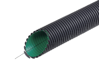Fränkische Rohrwerke 19210125 KabuflexRplus125 sw Beschermslang (ribbelslang) Zwart 25 m