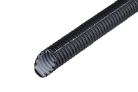 Fränkische Rohrwerke 25510040 FFKuS EM F LS0H 40sw Beschermslang (ribbelslang) Zwart 25 m
