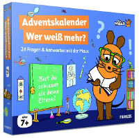 Franzis Verlag Maus   Wer weiß mehr? Adventskalender Familiespel Leeftijdsklasse Vanaf 7 jaar