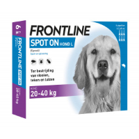 Frontline spot on anti vlooienmiddel voor de hond L / 20 40 kg 3 pipetten