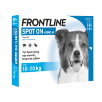 Frontline spot on anti vlooienmiddel voor de hond M (10   20 kg) 3 pipetten