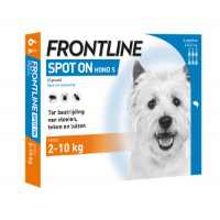 Frontline spot on anti vlooienmiddel voor de hond S (2   10 kg) 3 pipetten