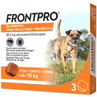 Frontpro kauwtabletten vlooienmiddel voor de hond M (4 tot 10 kg) 3 tabletten
