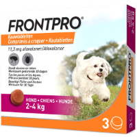 Frontpro kauwtabletten vlooienmiddel voor de hond S (2 tot 4 kg) 3 tabletten