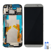 Full Lcd Display Touch Screen Digitizer + Frame With Tools For Htc One M8