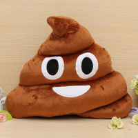 Funny Cotton Poo Shape Throw Pillow Home Office Car Cushion