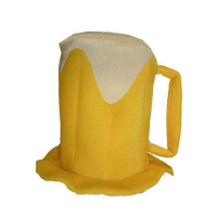 Bierpul hoed verkleedaccessoire voor volwassenen   Pilsener/bierglas hoedje