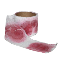Bloederig verband 94 cm   Verbandrollen met bloed   Halloween/horror decoratie