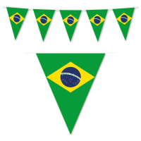 Brazili? Vlaggenlijn thema versiering   500 cm   landen   kunststof