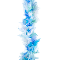 Carnaval verkleed boa met veren   blauw/wit   200 cm   45 gram   Glitter and Glamour