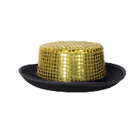 Carnaval verkleed bolhoed   goud  glitter   volwassenen   foute party
