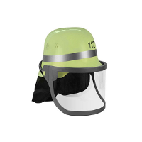 Carnaval verkleed brandweer helm   groen   volwassenen   accessoire