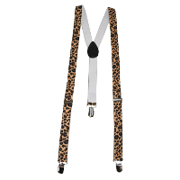 Carnaval verkleed bretels   luipaard print   polyester   volwassenen