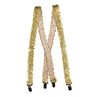 Carnaval verkleed bretels   pailletten goud   volwassenen/heren/dames   foute party?  Accessoires