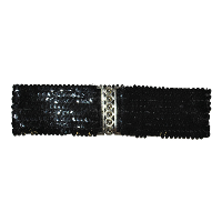 Carnaval verkleed dames riem   zwart pailletten   108 x 8 cm   kunststof   glitter