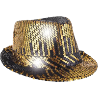 Carnaval verkleed hoedje voor diverse thema's   goud glitter   zwart verloop   volwassenen