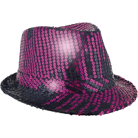 Carnaval verkleed hoedje voor diverse thema's   roze glitter   zwart verloop   volwassenen