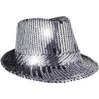 Carnaval verkleed hoedje   zilver glitter   zwart verloop   volwassenen   voor diverse thema's