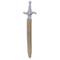 Carnaval verkleed Ridder zwaard   zilver/goud   60 cm   kinderen/volwassenen
