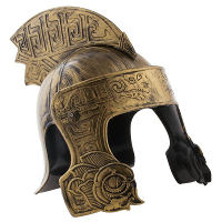 Carnaval verkleed ridderhelm   brons   voor volwassenen   kunststof