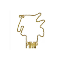 Carnaval verkleed schakelketting Pimp thema   goud   metaal   sieraden   Pooier thema