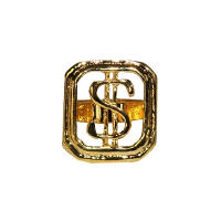 Carnaval/verkleed spullen   Gouden dollar ring verstelbaar   sieraden