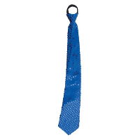 Carnaval verkleed stropdas   glitter pailletten   blauw   polyester   heren/dames
