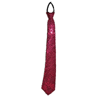 Carnaval verkleed stropdas met glitter pailletten   roze   polyester   heren/dames